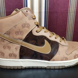 Dead Stock Nike Dunk High Premium "Mighty Crown" Bison-Bone 314263-221 Size 11